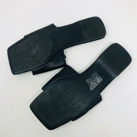 H&M Quilted Slip On Sandals Black Size 8.5 - Picture 4 of 5